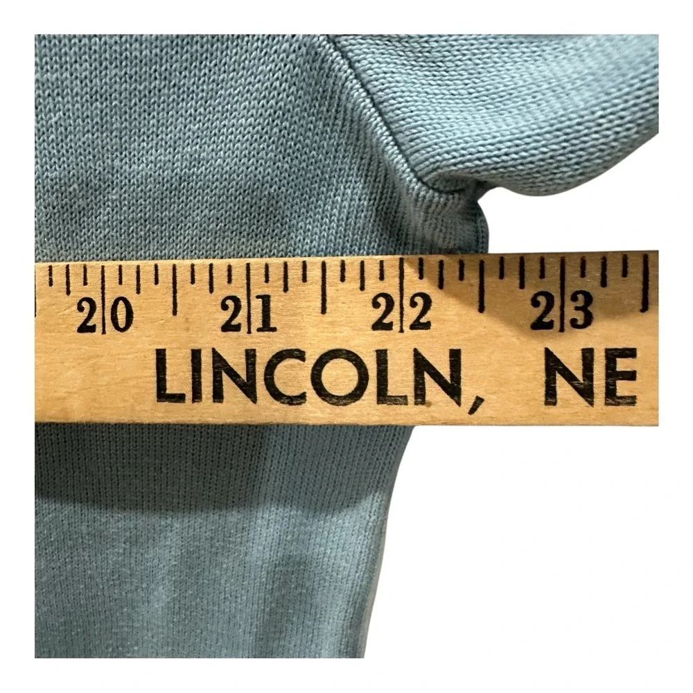 BANANA REPUBLIC Mens  XL Luxury Silk Cashmere‎ Blend Baby Blue V-Neck LS Sweater